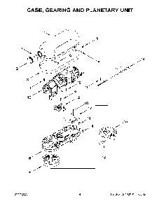 Case, Gearing And Planetary Unit Diagram and Parts List for KSM70SNDXCU0  KitchenAid Mixer