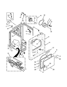 Cabinet Parts Diagram and Parts List for WGD4890BQ0  Whirlpool Dryer