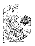 OVEN Diagram and Parts List for RS677PXV0  Whirlpool Range