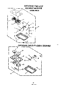 ^radiant Element Diagram and Parts List for N9457*5  Roper Range