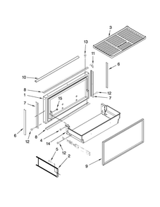 Freezer Door And Basket Parts Diagram and Parts List for KBLO36FTX08  KitchenAid Refrigerator