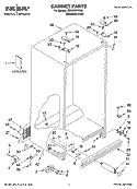 CABINET PARTS Diagram and Parts List for ID2HHEXTS00  Whirlpool Refrigerator