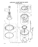 AGITATOR, BASKET AND TUB Diagram and Parts List for LA6400XPW1  Whirlpool Washer
