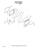 DOOR PARTS Diagram and Parts List for KERS306BSS0  KitchenAid Range