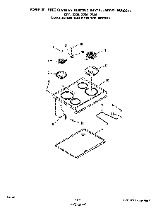 Main Top Diagram and Parts List for 2234*2A  Roper Range
