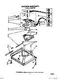 MACHINE BASE Diagram and Parts List for LA5558XTF0  Whirlpool Washer