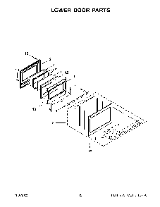 Lower Door Parts Diagram and Parts List for KFGD500EBS10  KitchenAid Range