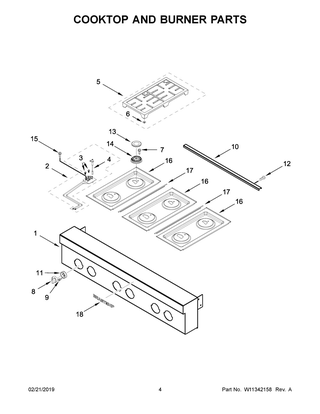 Part Location Diagram of W11344742 Whirlpool BURNR-HEAD