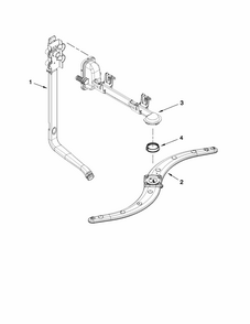 Upper Wash And Rinse Parts Diagram and Parts List for 66513023K113  Kenmore Dishwasher