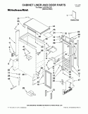 CABINET LINER AND DOOR PARTS Diagram and Parts List for KUIC15NLXS0  KitchenAid Ice Maker