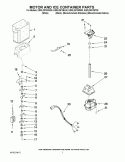MOTOR AND ICE CONTAINER PARTS Diagram and Parts List for KSRL25FXMT00  KitchenAid Refrigerator