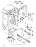 LINER PARTS Diagram and Parts List for W8TXEWFYB01  Whirlpool Refrigerator