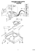 MACHINE BASE PARTS Diagram and Parts List for 3RLSQ8533JQ2  Whirlpool Washer