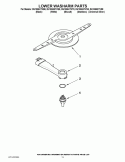 LOWER WASHARM PARTS Diagram and Parts List for DU1055XTVD8  Whirlpool Dishwasher
