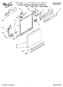FRAME AND CONSOLE Diagram and Parts List for DU927QWDB0  Whirlpool Dishwasher