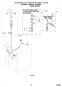 WASHER WATER SYSTEM Diagram and Parts List for LTG5243BN2  Whirlpool Washer Dryer Combo