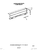 BACKGUARD Diagram and Parts List for SF3020EPW0  Whirlpool Range