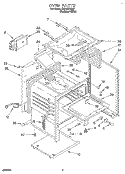 OVEN Diagram and Parts List for SF310PEAQ1  Whirlpool Range