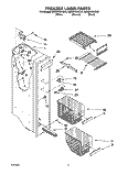 FREEZER LINER Diagram and Parts List for GD5SHGXKQ01  Whirlpool Refrigerator