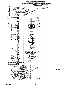 Gearcase Diagram and Parts List for 6MAX5143AN0  Whirlpool Washer