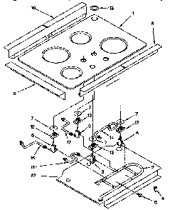 Burner Box, Gas Valves And Switches Diagram and Parts List for KDDT07BAL0  KitchenAid Range