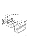 OVEN DOOR Diagram and Parts List for FGP355VW1  Roper Range