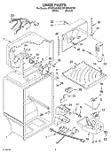 LINER Diagram and Parts List for ET1MTKXKT07  Whirlpool Refrigerator