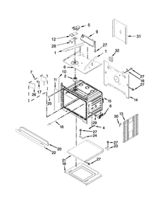Lower Oven Parts Diagram and Parts List for KEBK206BBL01  KitchenAid Wall Oven