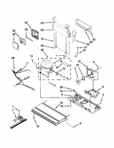 Unit Parts Diagram and Parts List for 59672003017  Kenmore Refrigerator
