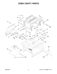 04 - Oven Cavity Parts Diagram and Parts List for KMBD104GSS02  Whirlpool Microwave