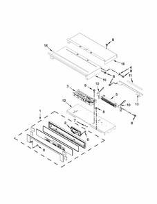 Control Panel Parts Diagram and Parts List for IBS300DS01  Whirlpool Wall Oven