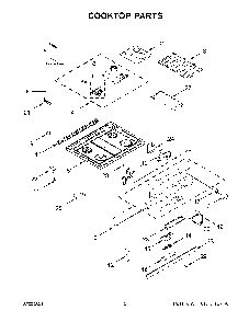 Cooktop Parts Diagram and Parts List for KSGB900ESS5  KitchenAid Range
