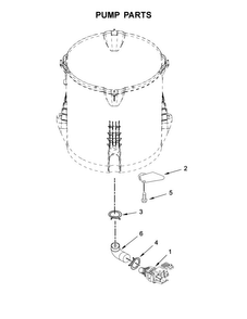 Pump Parts Diagram and Parts List for WTW7000DW2  Whirlpool Washer