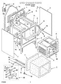 OVEN CHASSIS PARTS Diagram and Parts List for IHP33801  Inglis Range