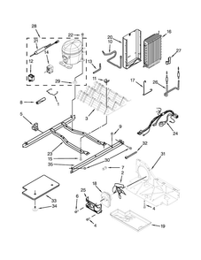 Unit Parts Diagram and Parts List for 7WRS25FDBF00  Whirlpool Refrigerator