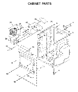 Cabinet parts Diagram and Parts List for WED5100HC1  Whirlpool Dryer