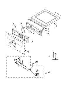 Top And Console Parts Diagram and Parts List for BSG17CCANA0  Whirlpool Dryer