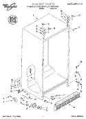 CABINET Diagram and Parts List for 8ED22PQXDW01  Whirlpool Refrigerator