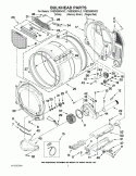 BULKHEAD PARTS Diagram and Parts List for YWED9250WL2  Whirlpool Dryer