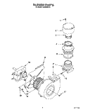 BLOWER Diagram and Parts List for KUDD23HY1  KitchenAid Dishwasher