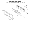 CONTROL PANEL PARTS Diagram and Parts List for KEMC307KBL04  KitchenAid Microwave Oven Combo