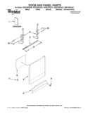 DOOR AND PANEL PARTS Diagram and Parts List for WDF310PCAW1  Whirlpool Dishwasher