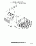 LOWER RACK PARTS Diagram and Parts List for GU3200XTXB2  Whirlpool Dishwasher