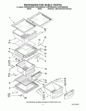 REFRIGERATOR SHELF PARTS Diagram and Parts List for KSRS25MWWH00  KitchenAid Refrigerator