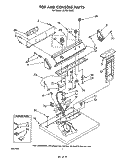TOP AND CONSOLE , LITERATURE AND OPTIONAL Diagram and Parts List for LG7801XSW1  Whirlpool Dryer