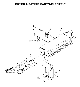 Dryer heating parts-electric Diagram and Parts List for YWED7120HC0  Whirlpool Dryer
