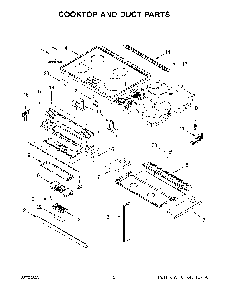 Cooktop And Duct Parts Diagram and Parts List for KSIS730PSS0  KitchenAid Range