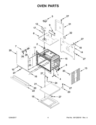 Oven Parts Diagram and Parts List for WOS51EC0HB00  Whirlpool Wall Oven