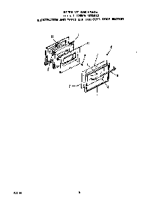 Oven Door Diagram and Parts List for 1265*0A  Roper Range