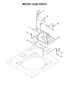 Meter Case Parts Diagram and Parts List for XCAE2765FQ0  Whirlpool Washer
